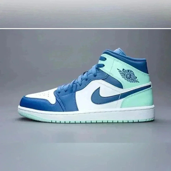 Nike Other - Nike Air Jordan 1 Mid Men's Shoes Size 7 Mint Mystic Navy RARE 55472